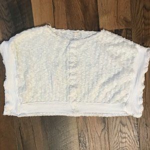 Anthropologie Crochet Cropped Sweater Blouse